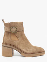 Enkellaarsjes Met Hak Uit Leder Alpe Bruin women 54651109